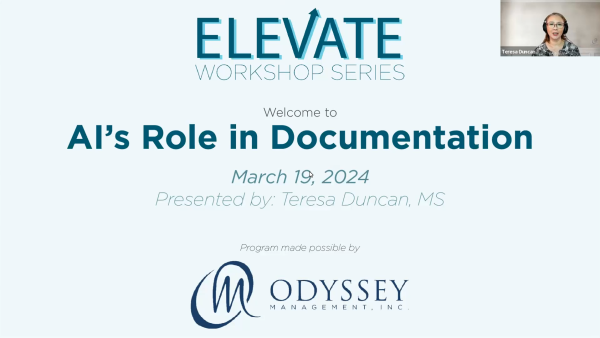 NJDA's Elevate Workshop Series- AI's Role in Documentation