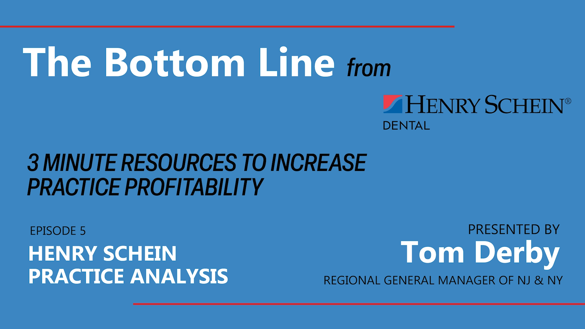 The Bottom line title slide